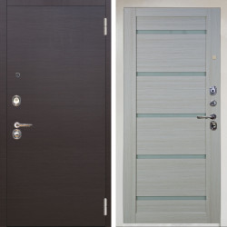 Входная дверь Аргус ЛЮКС 3К Снежно-белый Элегант Венге горизонт + Александра Белая лиственница