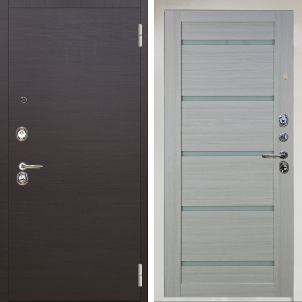 Входная дверь Аргус ЛЮКС 3К Снежно-белый Элегант Венге горизонт + Александра Белая лиственница