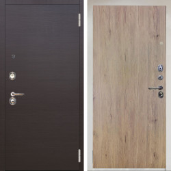 Входная дверь Аргус ЛЮКС 3К Снежно-белый Элегант Венге горизонт + Элегант Рустик соломенный