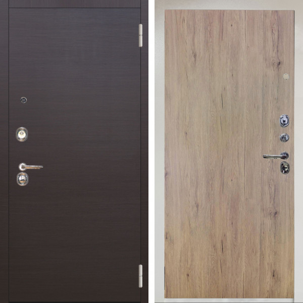 Входная дверь Аргус ЛЮКС 3К Снежно-белый Элегант Венге горизонт + Элегант Рустик соломенный