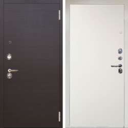 Входная дверь Аргус ЛЮКС 3К Снежно-белый Элегант Венге горизонт + Элегант Софт милк