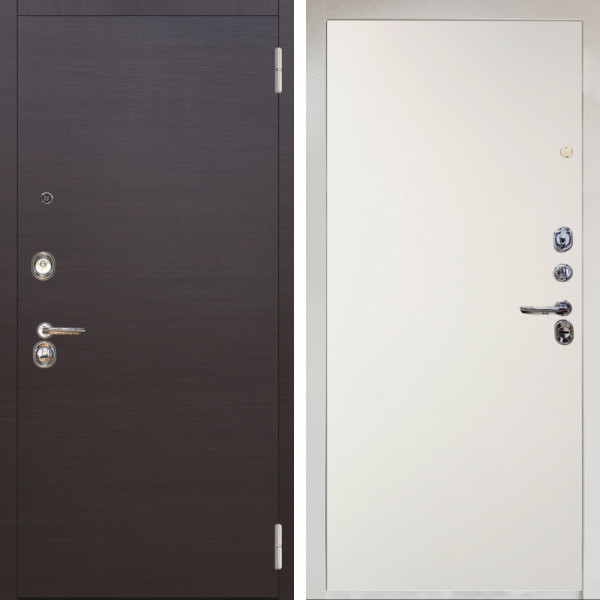 Входная дверь Аргус ЛЮКС 3К Снежно-белый Элегант Венге горизонт + Элегант Софт милк