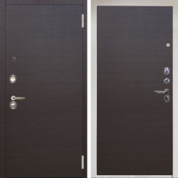 Входная дверь Аргус ЛЮКС 3К Снежно-белый Элегант Венге горизонт + Элегант Венге горизонт