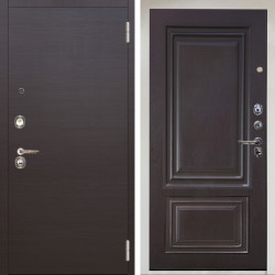 Входная дверь Аргус ЛЮКС 3К Снежно-белый Элегант Венге горизонт + Элион Горький шоколад