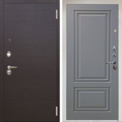 Входная дверь Аргус ЛЮКС 3К Снежно-белый Элегант Венге горизонт + Элион Силк маус