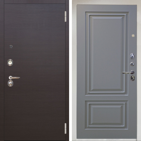 Входная дверь Аргус ЛЮКС 3К Снежно-белый Элегант Венге горизонт + Элион Силк маус