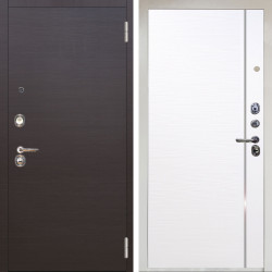 Входная дверь Аргус ЛЮКС 3К Снежно-белый Элегант Венге горизонт + Гауда Роял Вуд Белый