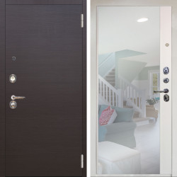 Входная дверь Аргус ЛЮКС 3К Снежно-белый Элегант Венге горизонт + Магнум Софт милк