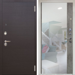 Входная дверь Аргус ЛЮКС 3К Снежно-белый Элегант Венге горизонт + Магнум Светлый бетон