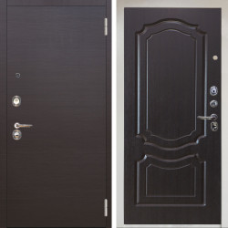 Входная дверь Аргус ЛЮКС 3К Снежно-белый Элегант Венге горизонт + Мишель Венге