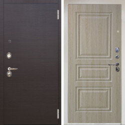 Входная дверь Аргус ЛЮКС 3К Снежно-белый Элегант Венге горизонт + Скиф Дуб филадельфия крем