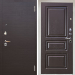 Входная дверь Аргус ЛЮКС 3К Снежно-белый Элегант Венге горизонт + Скиф Горький шоколад