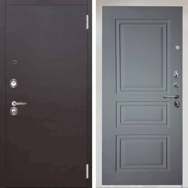 Входная дверь Аргус ЛЮКС 3К Снежно-белый Элегант Венге горизонт + Скиф Силк маус