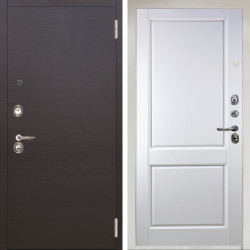 Входная дверь Аргус ЛЮКС 3К Снежно-белый Элегант Венге горизонт + Соренто Белая эмаль