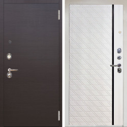 Входная дверь Аргус ЛЮКС 3К Снежно-белый Элегант Венге горизонт + Тори Софт милк