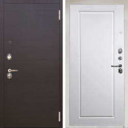 Входная дверь Аргус ЛЮКС 3К Снежно-белый Элегант Венге горизонт + Тревор Софт милк