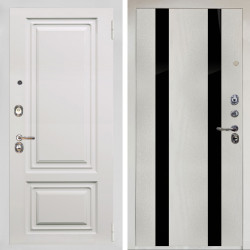 Входная дверь Аргус ЛЮКС 3К Снежно-белый элион вмр белый + Дуэт Белое дерево вставки кензо