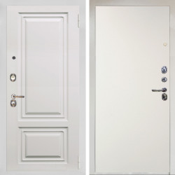 Входная дверь Аргус ЛЮКС 3К Снежно-белый элион вмр белый + Элегант Софт милк