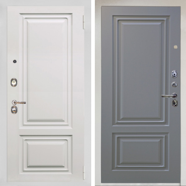 Входная дверь Аргус ЛЮКС 3К Снежно-белый элион вмр белый + Элион Силк маус