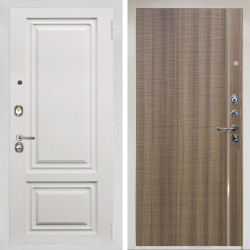 Входная дверь Аргус ЛЮКС 3К Снежно-белый элион вмр белый + Гауда Керамика