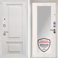 Входная дверь Аргус ЛЮКС 3К Снежно-белый элион вмр белый + Милли Ларче светлый