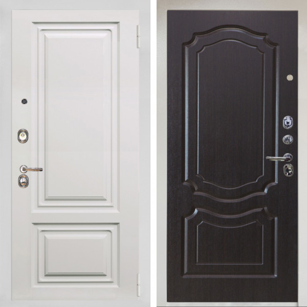 Входная дверь Аргус ЛЮКС 3К Снежно-белый элион вмр белый + Мишель Венге