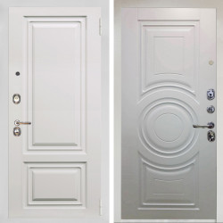 Входная дверь Аргус ЛЮКС 3К Снежно-белый элион вмр белый + Могадиш Софт милк