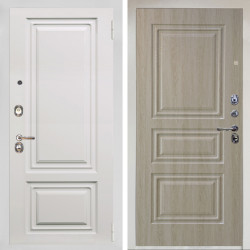 Входная дверь Аргус ЛЮКС 3К Снежно-белый элион вмр белый + Скиф Дуб филадельфия крем