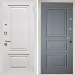 Входная дверь Аргус ЛЮКС 3К Снежно-белый элион вмр белый + Скиф Силк маус