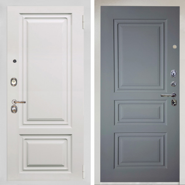 Входная дверь Аргус ЛЮКС 3К Снежно-белый элион вмр белый + Скиф Силк маус