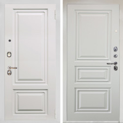 Входная дверь Аргус ЛЮКС 3К Снежно-белый элион вмр белый + Скиф Софт милк