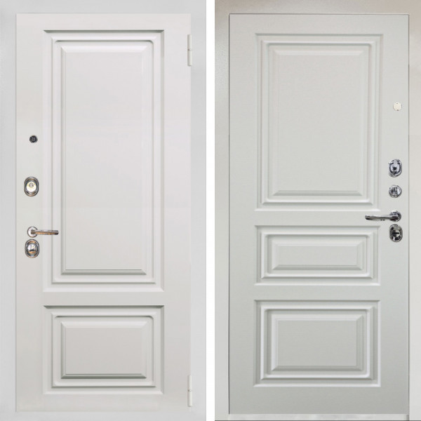 Входная дверь Аргус ЛЮКС 3К Снежно-белый элион вмр белый + Скиф Софт милк