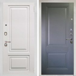 Входная дверь Аргус ЛЮКС 3К Снежно-белый элион вмр белый + Соло Антрацит софт