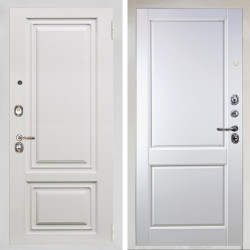 Входная дверь Аргус ЛЮКС 3К Снежно-белый элион вмр белый + Соренто Белая эмаль
