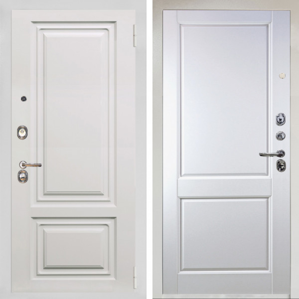 Входная дверь Аргус ЛЮКС 3К Снежно-белый элион вмр белый + Соренто Белая эмаль