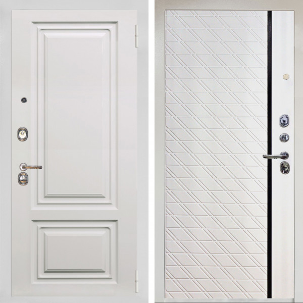 Входная дверь Аргус ЛЮКС 3К Снежно-белый элион вмр белый + Тори Софт милк