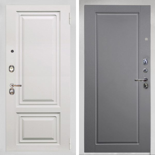 Входная дверь Аргус ЛЮКС 3К Снежно-белый элион вмр белый + Тревор силк маус