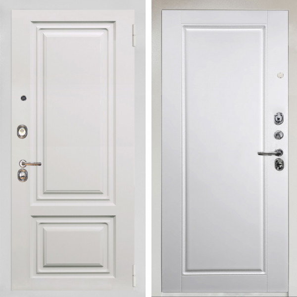 Входная дверь Аргус ЛЮКС 3К Снежно-белый элион вмр белый + Тревор Софт милк