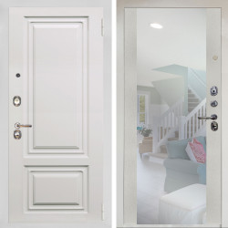 Входная дверь Аргус ЛЮКС 3К Снежно-белый элион вмр белый + Вояж Белое дерево