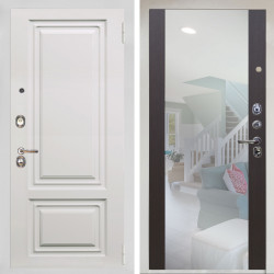 Входная дверь Аргус ЛЮКС 3К Снежно-белый элион вмр белый + Вояж Венге