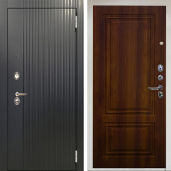 Входная дверь Аргус ЛЮКС 3К Снежно-белый Фрейда Черный кварц + Элион дуб рустикальный