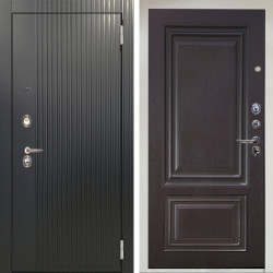 Входная дверь Аргус ЛЮКС 3К Снежно-белый Фрейда Черный кварц + Элион Горький шоколад