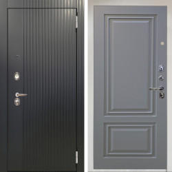 Входная дверь Аргус ЛЮКС 3К Снежно-белый Фрейда Черный кварц + Элион Силк маус