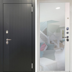 Входная дверь Аргус ЛЮКС 3К Снежно-белый Фрейда Черный кварц + Магнум Софт милк