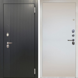 Входная дверь Аргус ЛЮКС 3К Снежно-белый Фрейда Черный кварц + Под покраску