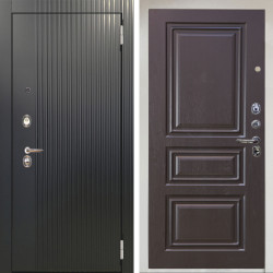 Входная дверь Аргус ЛЮКС 3К Снежно-белый Фрейда Черный кварц + Скиф Горький шоколад