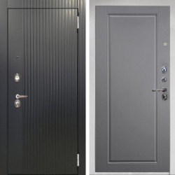 Входная дверь Аргус ЛЮКС 3К Снежно-белый Фрейда Черный кварц + Тревор силк маус