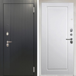 Входная дверь Аргус ЛЮКС 3К Снежно-белый Фрейда Черный кварц + Тревор Софт милк