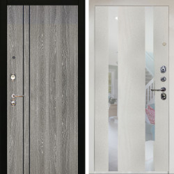 Входная дверь Аргус ЛЮКС 3К Снежно-белый гейджи + Дуэт Белое дерево вставки Николь