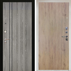 Входная дверь Аргус ЛЮКС 3К Снежно-белый гейджи + Элегант Рустик соломенный